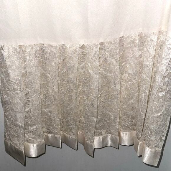 Nilani Womens Size 12 Cream Long Sleeve Polyester Dress With Pleated Hem - Picture 7 of 8